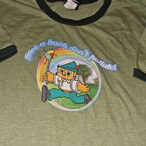 Vintage Ripple Junction "Give A Hoot Don't Pollute" T Shirt Short Sleeve M